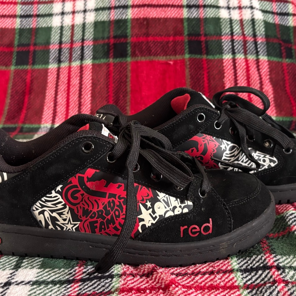 Ecko Red: Black, Red, and White Women’s Sneakers Y2K